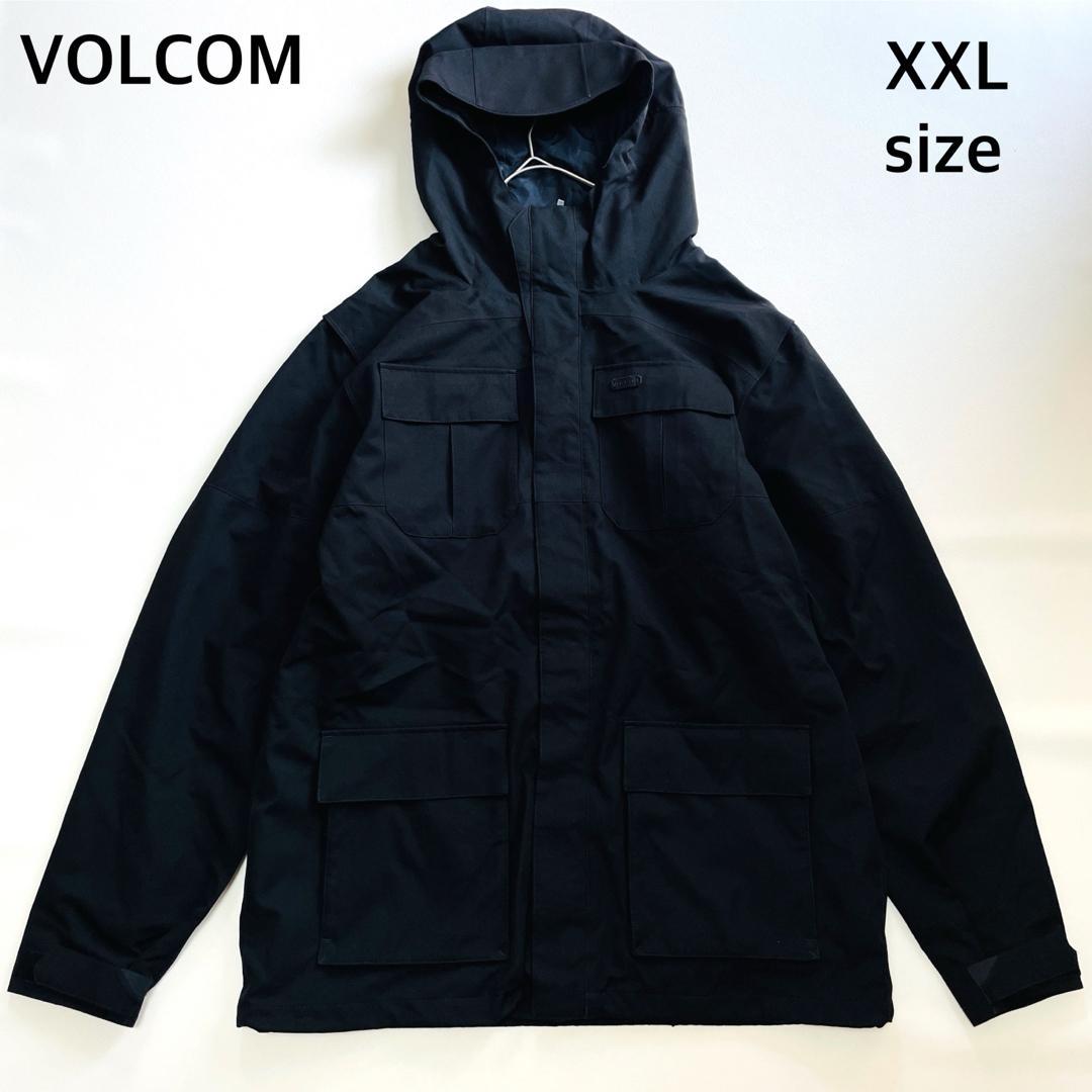 6693【美品】ボルコム　ジャケット　メンズ　XXL　無地　スノボ　ブラック VOLCOM（ボルコム） スノーボードウェア ジャケット メンズ スノー