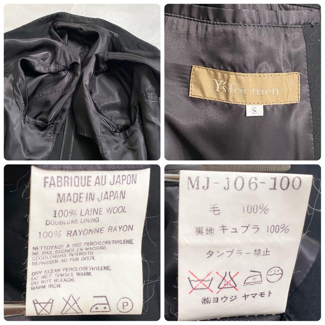 B17785 90's ワイズフォーメン シワギャバ アンコンジャケット 黒 S