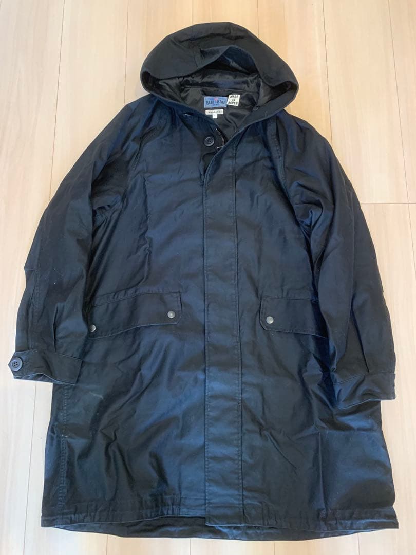 【BLUE BLUE JAPAN】モッズコート BLACK Size:１（S） ニッセン（nissen） 大きいサイズ レディース アウター 蓄熱サーモ