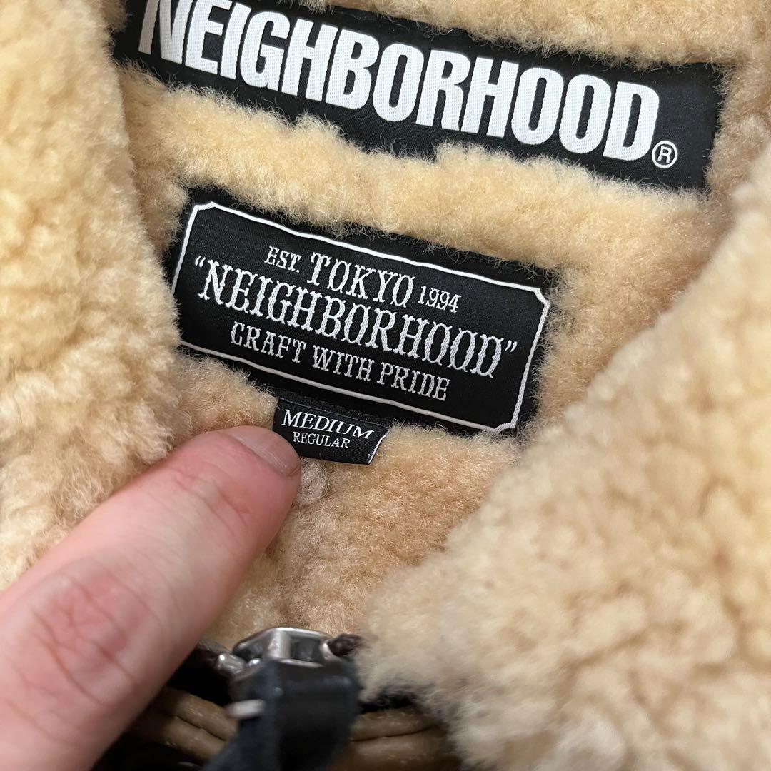 極美品 ネイバーフッド N-1D ムートン ディアスキン M ホース - メルカリ
