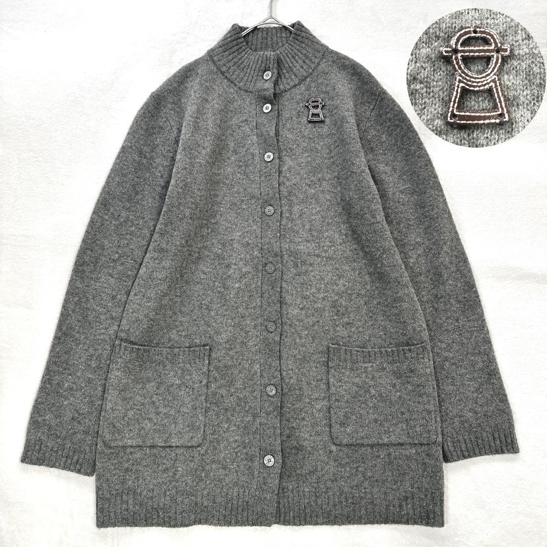 美品 ピッコーネ ヤク カシミヤ ニットカーディガン ハイネック グレー M カシミヤブレンドVネックニットカーディガン | ur's（ユアーズ）