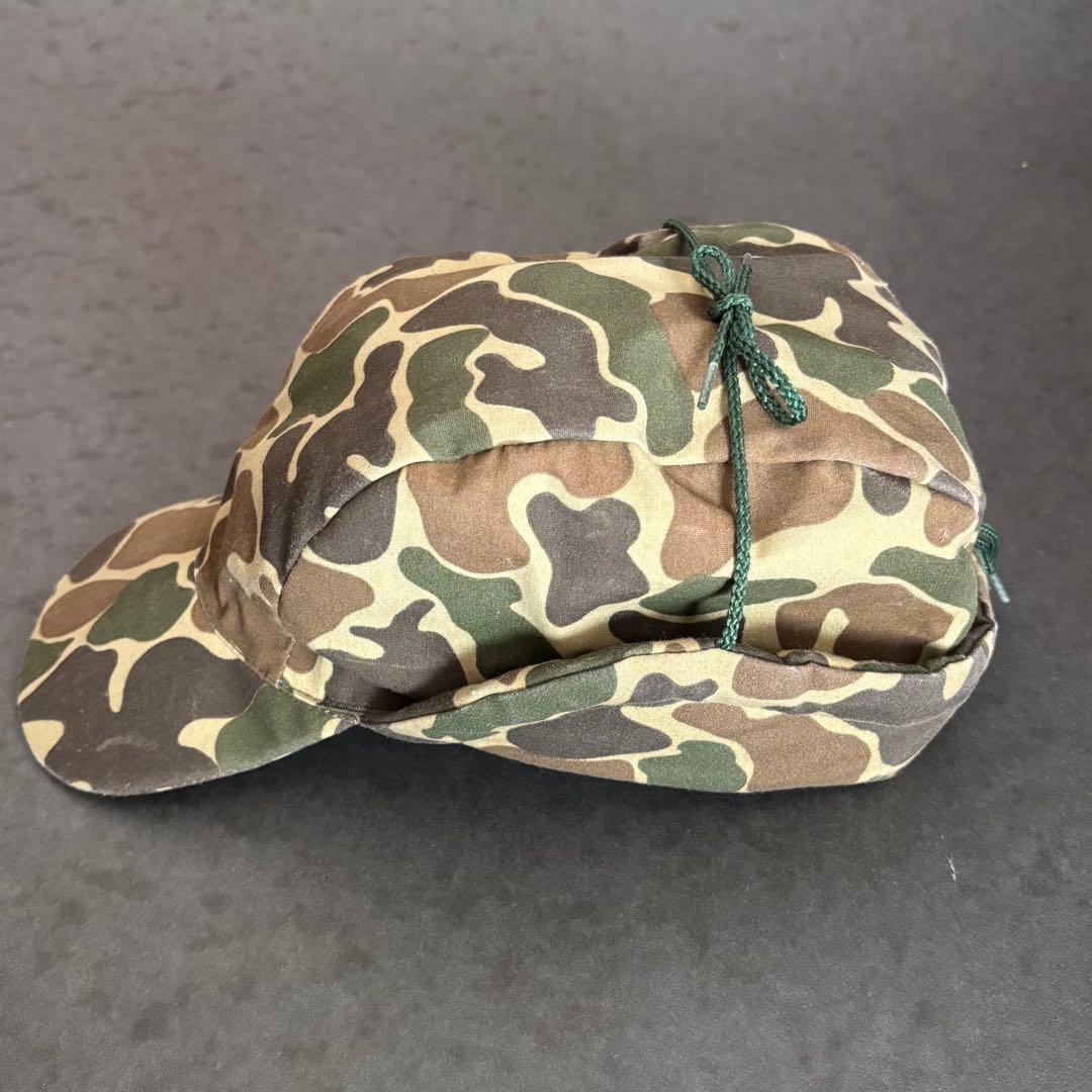 Vintage エディーバウアー グースダウン トラッパーハット カモ 50s エディーバウアー トラッパーハット (M) 雪タグ ビンテージ