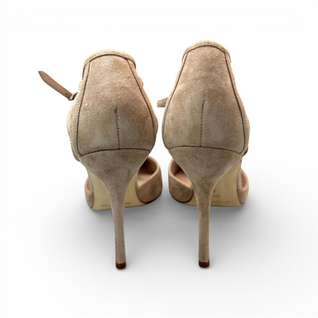 新品級 マノロブラニク ベージュ ストラップパンプス 36.5 23.5cm