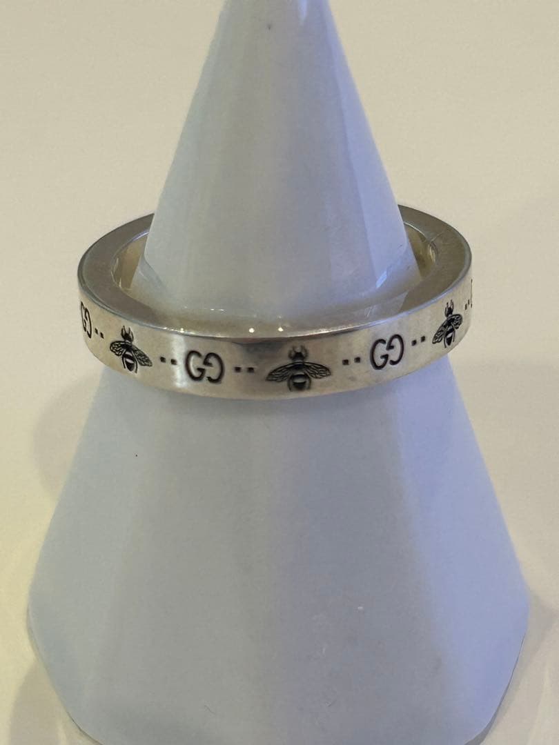 GUCCI シルバーリング 蜂のモチーフ　サイズ21 GUCCI（グッチ） 指輪 メンズ 正規品 シルバー リング GG＆ビー 蜂