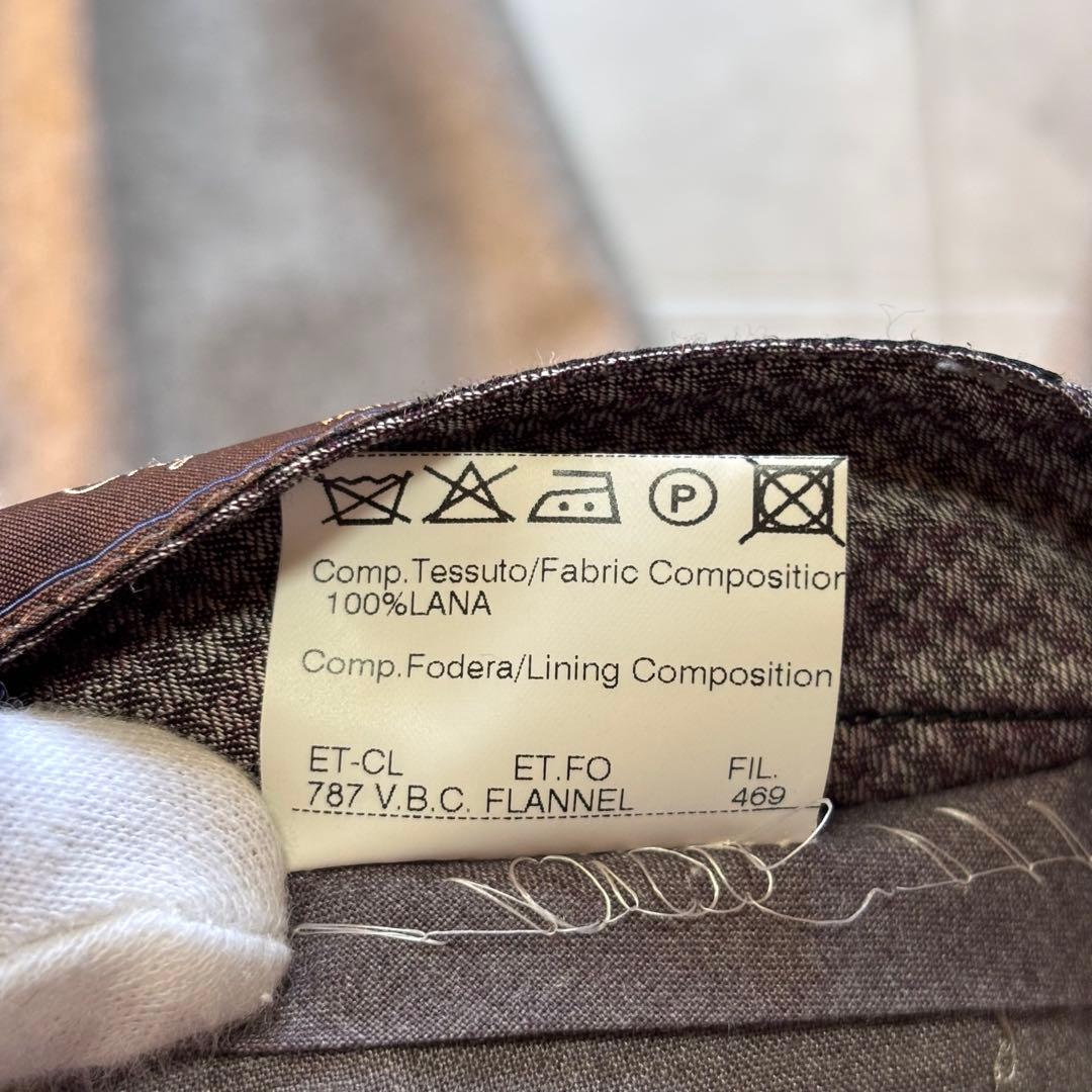 極美品】GERMANO カノニコ ウールフラノサイドアジャスターパンツ 44