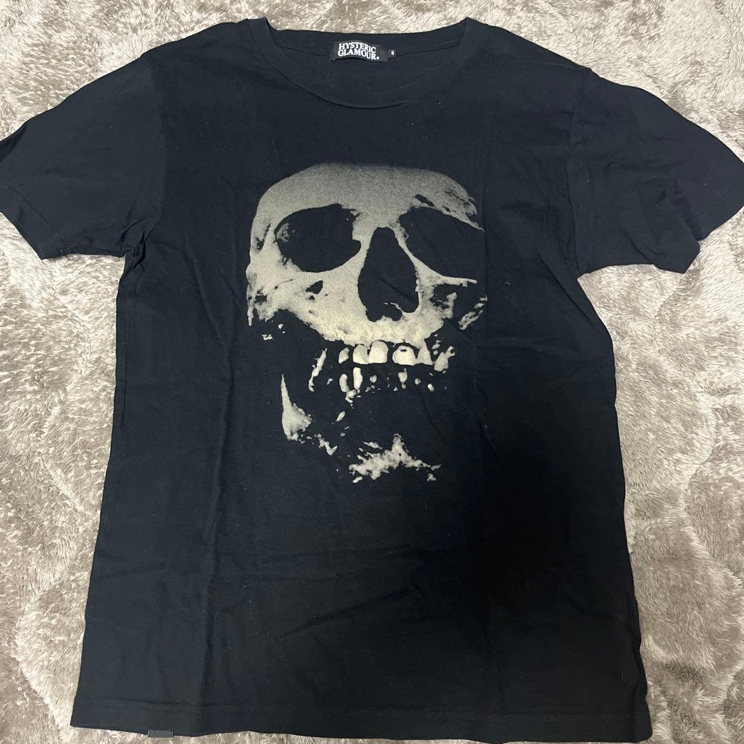 HYSTERIC GLAMOUR スカルTシャツ Sサイズ ブラック HYSTERIC GLAMOUR ヒステリックグラマー ドクロ Tシャツ 黒 ブラック
