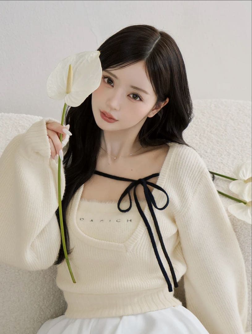 darich ダーリッチ アシメレイヤードニットトップス - メルカリ