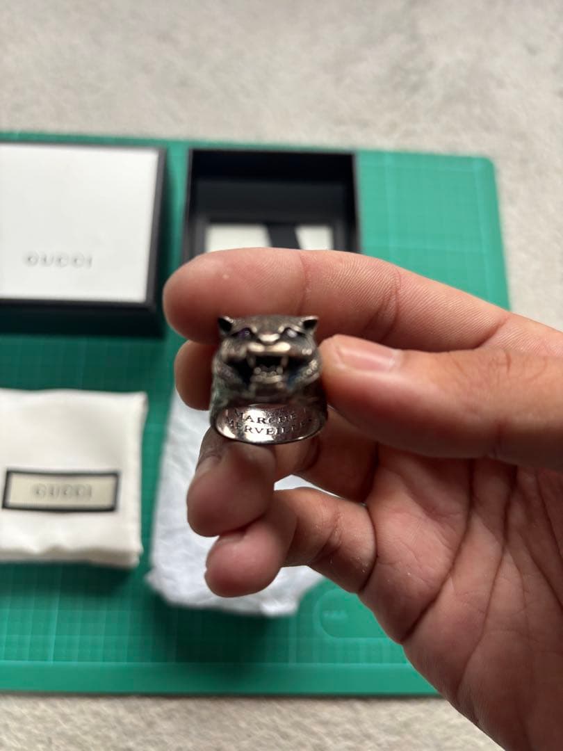 GUCCI グッチ GARDEN キャット ヘッド リング　17号 楽天市場】【ジュエリー】GUCCI グッチ グッチガーデン キャットヘッド