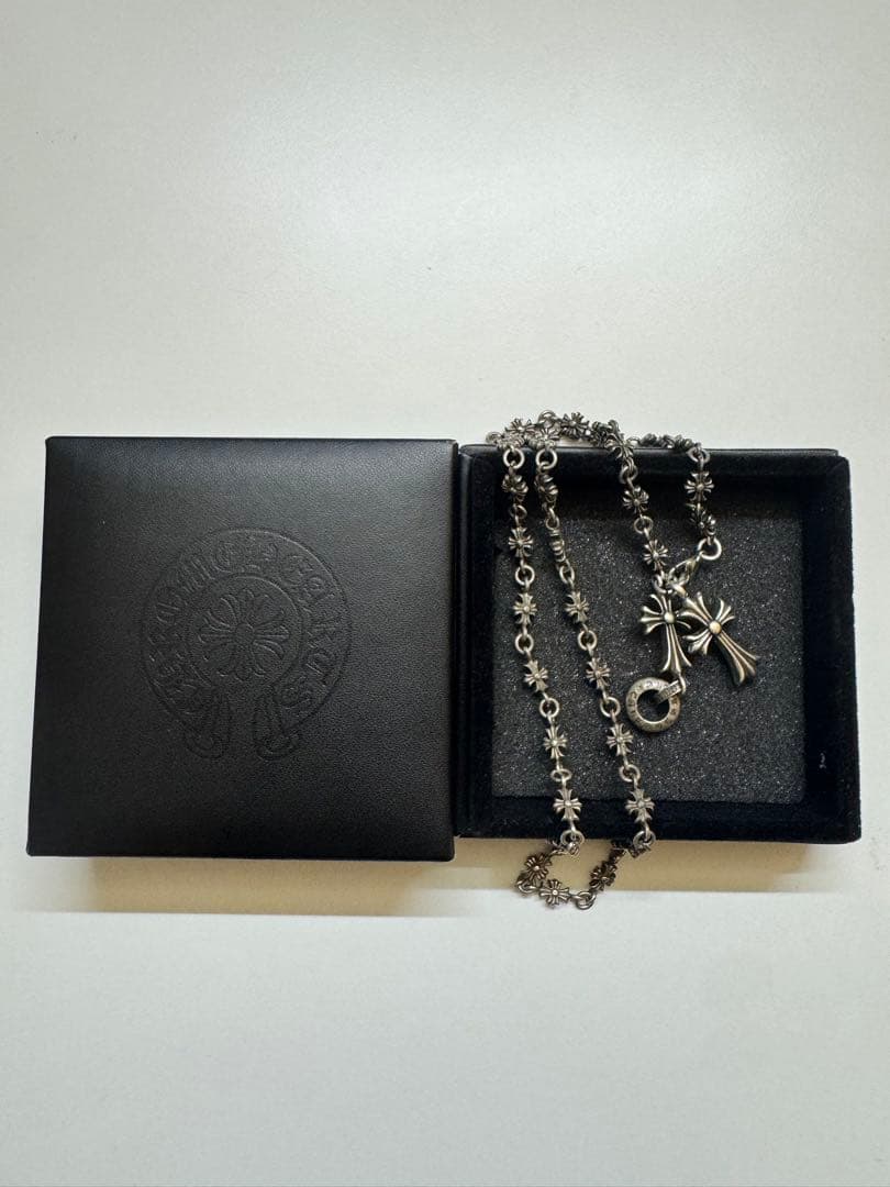 タ*ト様 クロムハーツ（Chrome Hearts）オールドクロム　　フローラル CHROME HEARTS（クロムハーツ） CLASSIC LINK DIAMOND FLORAL CROSS