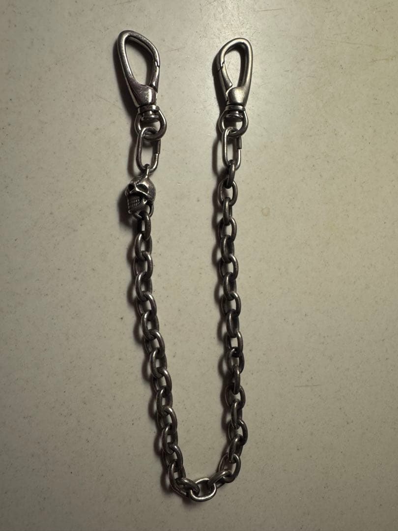 スカル silver925ウォレットチェーン シルバー925 ウォレットチェーン ベネチアンチェーン スカル ドクロ