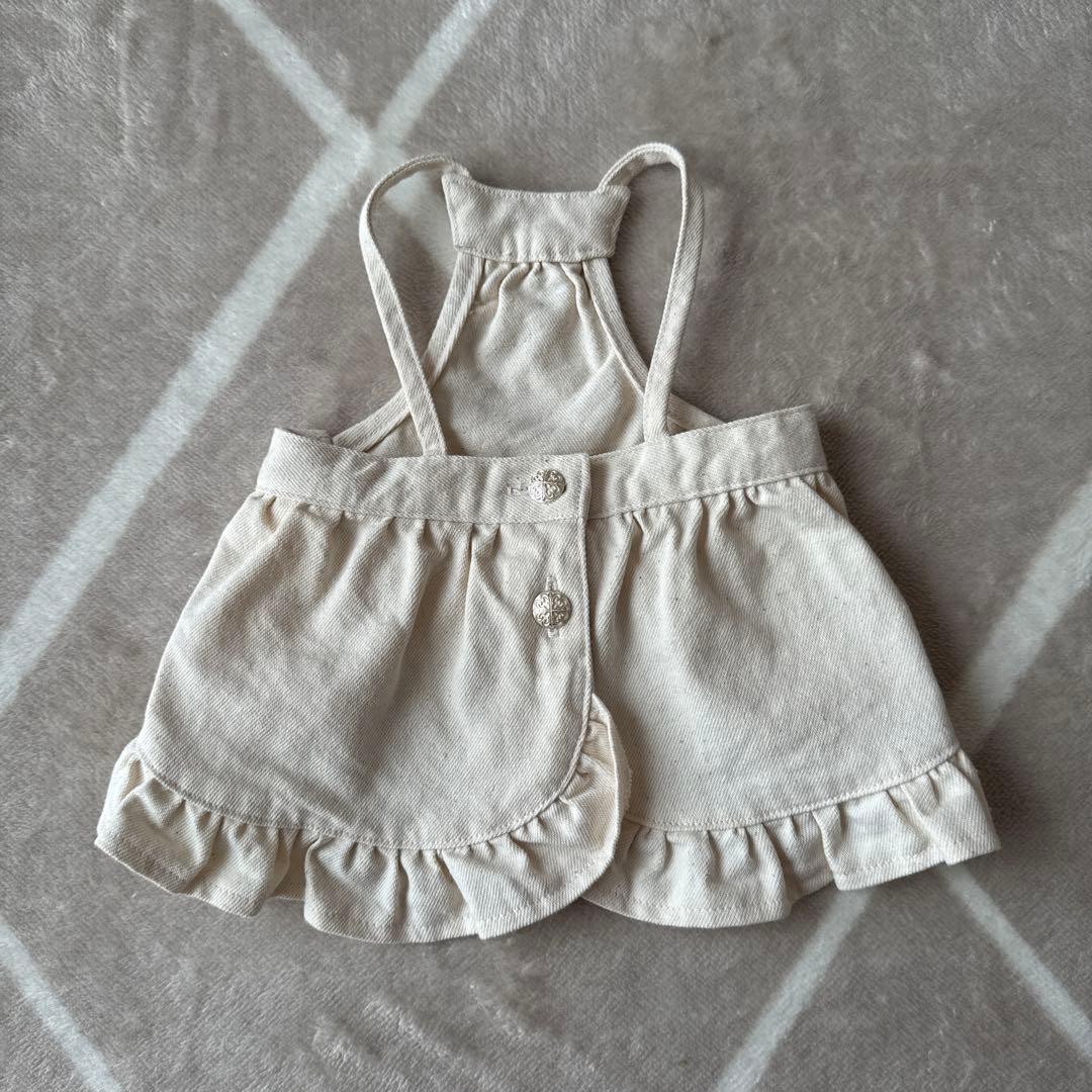 pp closet♡デニムエプロンスカート サイズ37 w closet】フリンジ切替デニムロングスカート | OUTLET(アウトレット