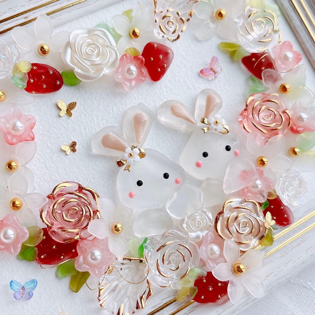 シーグラスアート うさぎ いちご 春 雑貨 インテリア 可愛い - メルカリ