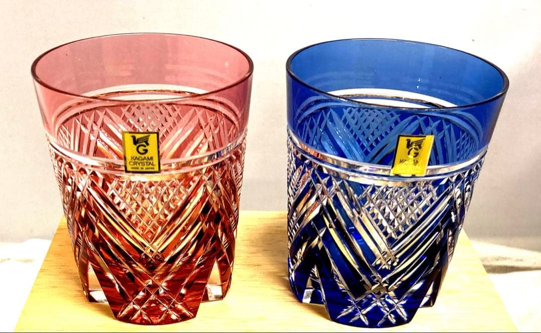 カガミクリスタル 江戸切子ロックグラス【ペア】 江戸切子 ペアロックグラス＜江戸菊＞ | カガミクリスタル