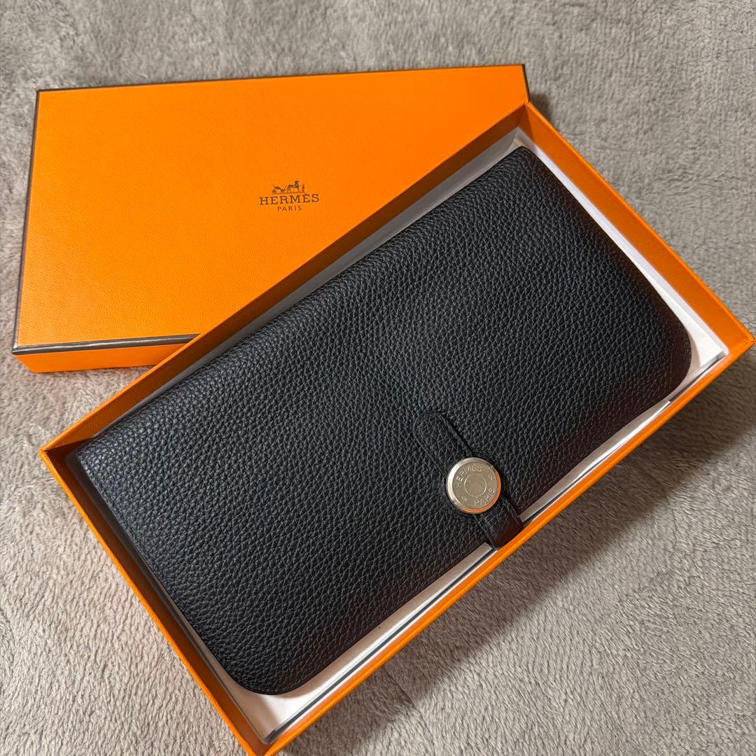 『大幅値下げ』HERMES ドゴンロング　黒　トゴ HERMES（エルメス） 【超美品】エルメス ドゴン ロング レクトベルソ