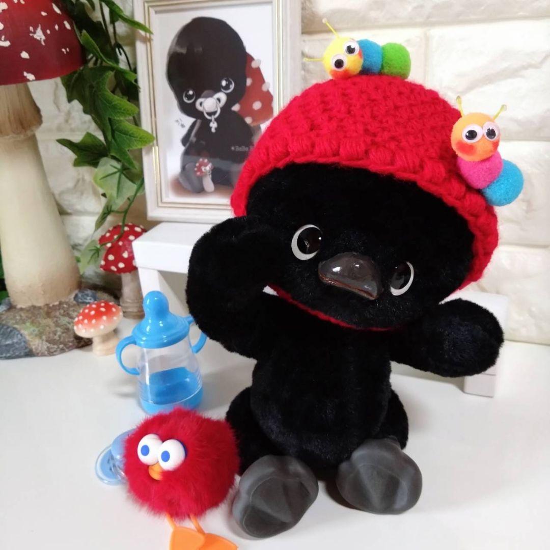 ぬいぐるみ✽アートドール✽手足可動カラスのかーくん✽特大サイズ