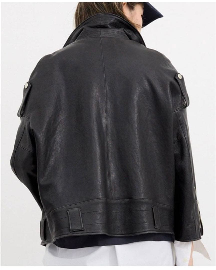 アパルトモンLisiereリジエール ライダースジャケット 34 ブラック