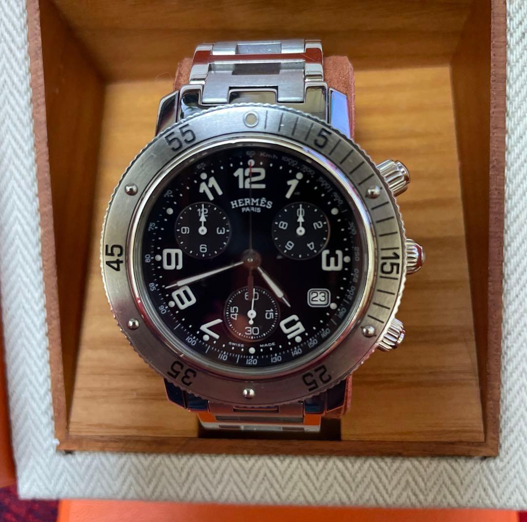 【HERMES】エルメスクリッパーダイバーズクロノグラフCL2.910腕時計 HERMES】エルメス『クリッパー ダイバー クロノグラフ』CL2.910 メンズ