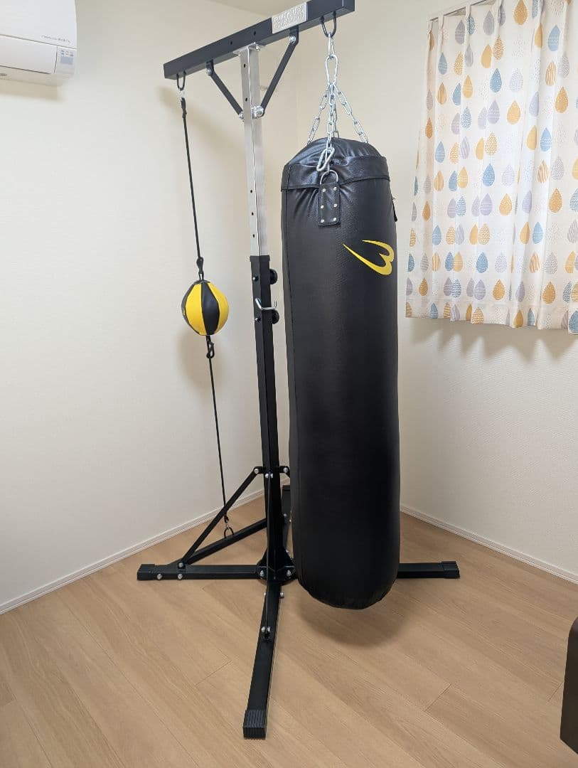 【美品、直接引渡限定】BODYMAKER サンドバッグ+スタンド サンドバッグスタンド5セット2 130cm TM158ST2130｜BODYMAKER