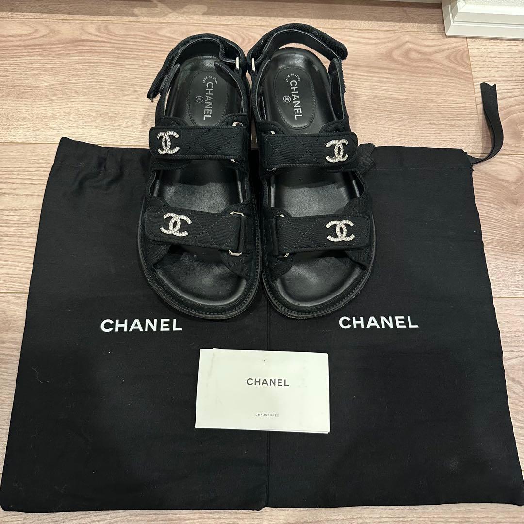 【あんしん鑑定付】 CHANEL フットベッドサンダル マトラッセ 美品 CHANEL フットベット サンダル - メルカリ