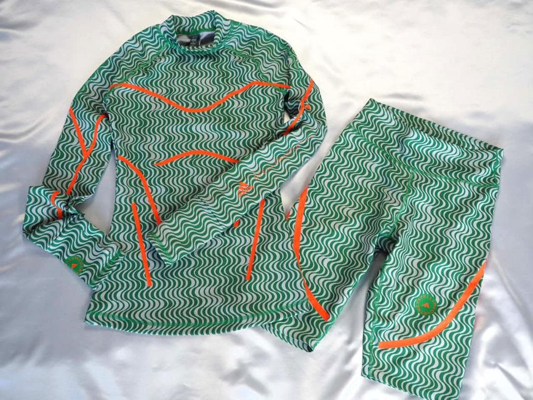 【新品】adidas by Stella McCartney 上下set XL THE CREATION OF THE NEW STELLASHINE COLLECTION AS TOLD BY STELLA