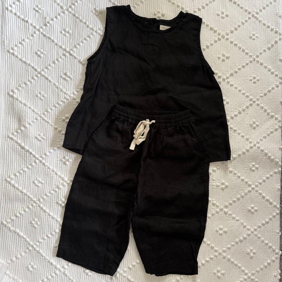 【son and daughter 】ブラック クマ刺繍 ニーハイソックス / ANY KIDS | ファッション通販 【公式通販