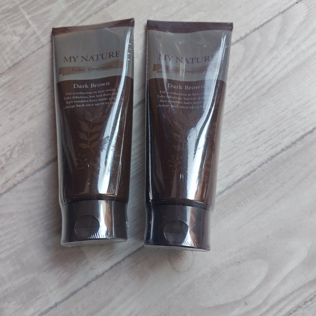 MY NATURE ダークブラウン 白髪染め 2本セット - メルカリ