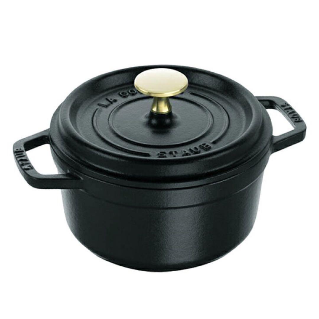 staub ピコ・ココット ラウンド 16cm ブラック 現行品より深さがある 公式販売店 STAUB ピコ・ココット ラウンド 16cm 生涯保証 選べる3色