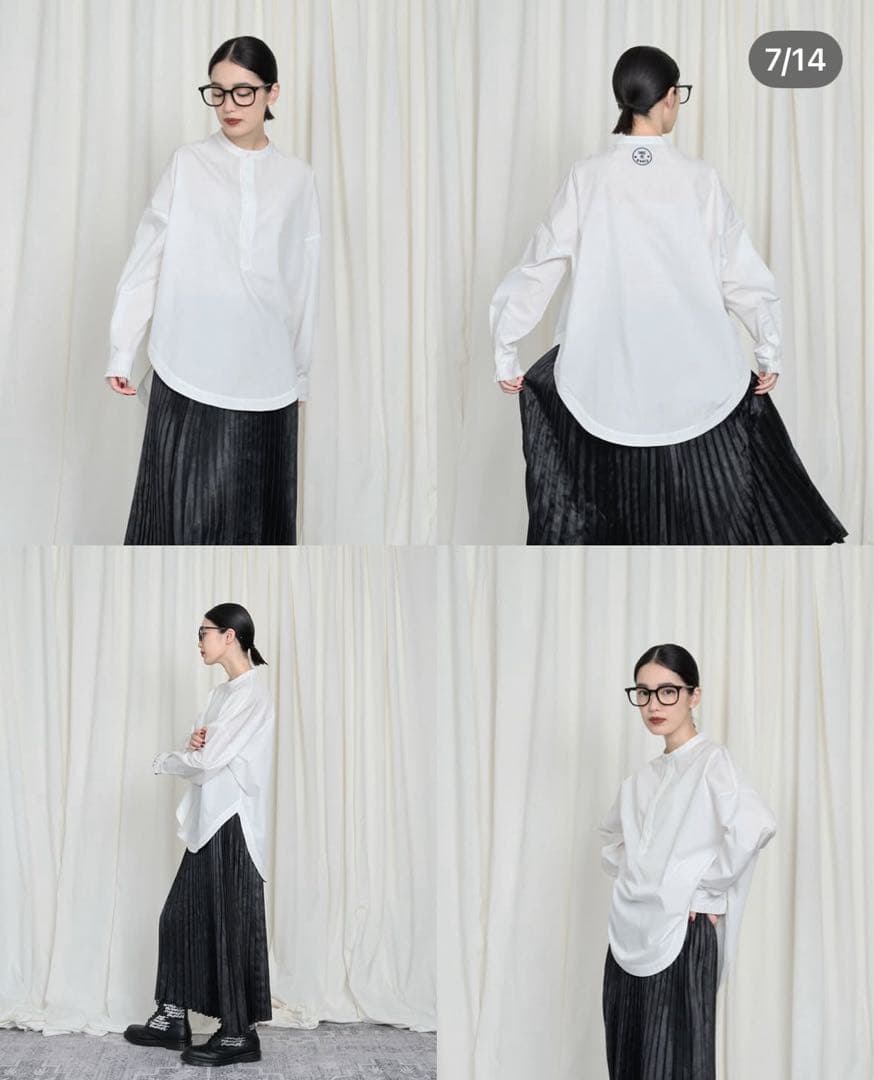 今季秋冬トーマスマグパイのホワイト 長袖 シャツ 今季秋冬トーマスマグパイのホワイト 長袖 シャツ