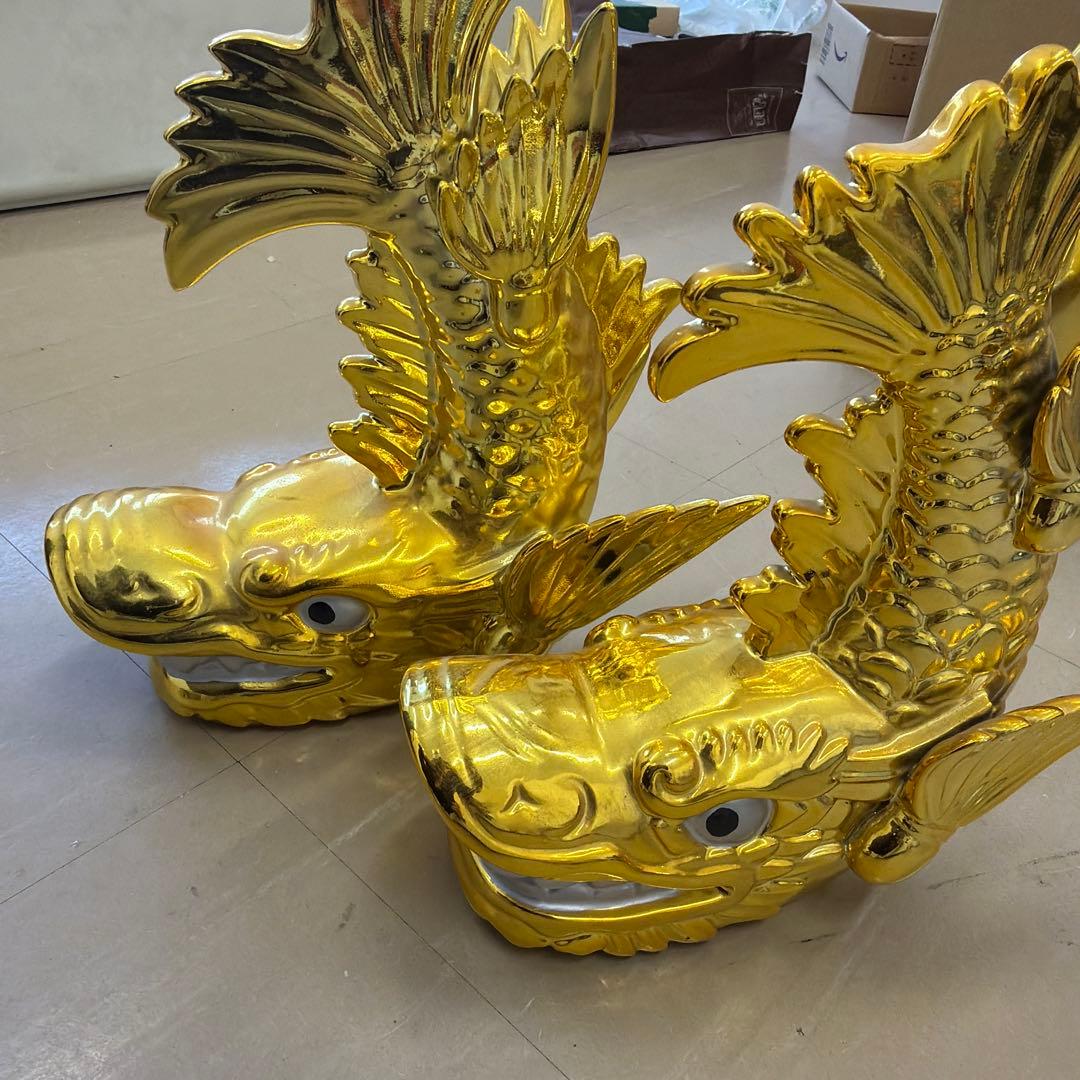 レトロ 陶器製 金のシャチホコ 金鯱 名古屋城 天守閣 守り神 縁起物