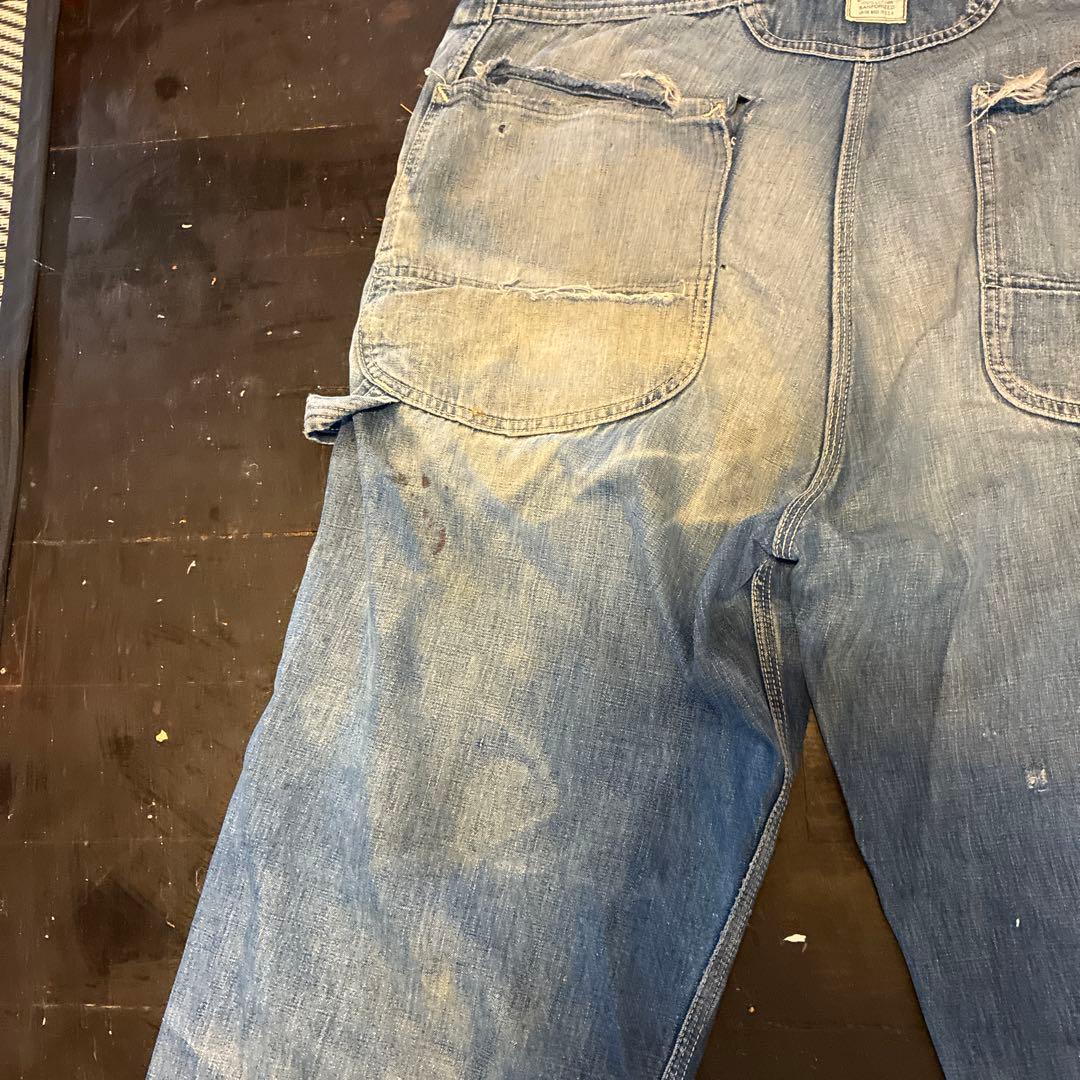 圧倒的雰囲気！]70s Lee ビンテージ オーバーオール ボロの美学。炭鉱