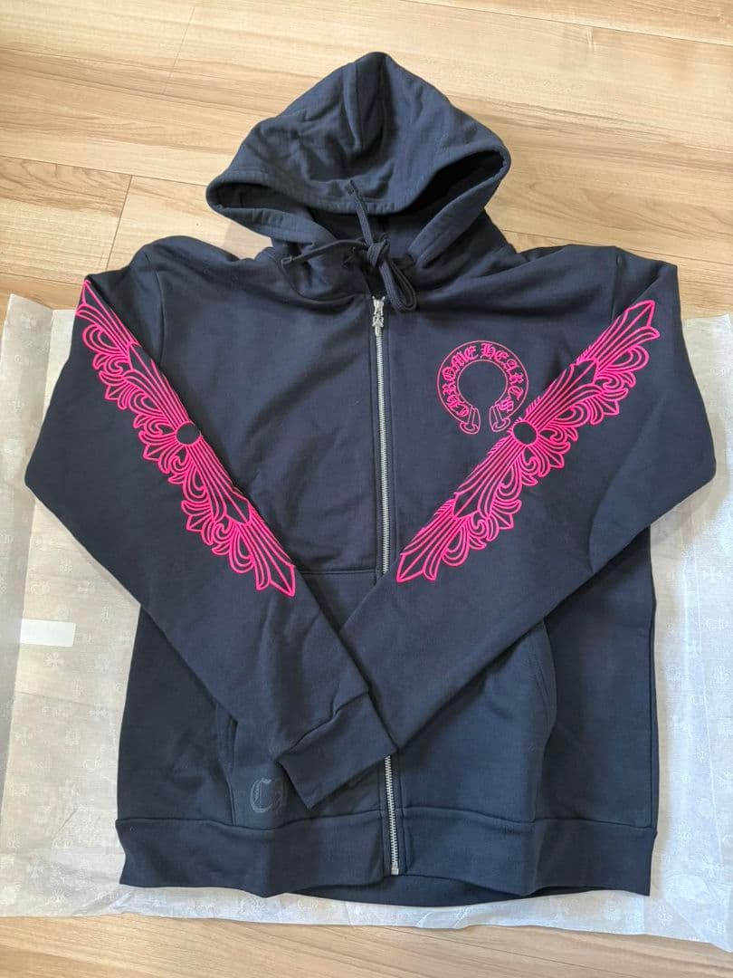 クロムハーツ フローラル ジップ パーカー ピンク フーディー - メルカリ