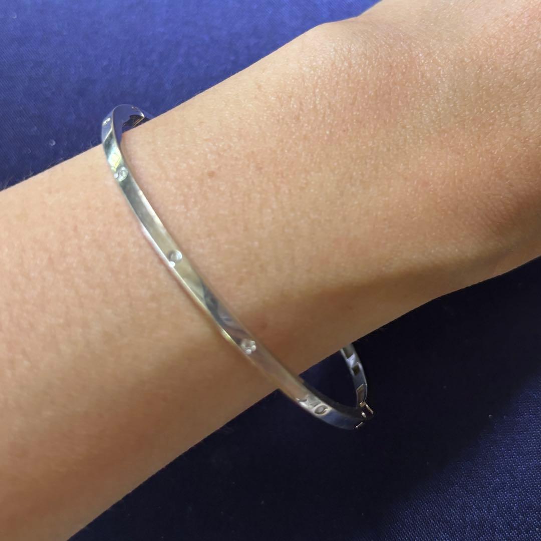 k18 WG ダイヤモンド　バングルブレスレット バングル ダイヤモンド 計1.00ct ブレスレット K18WGホワイトゴールド