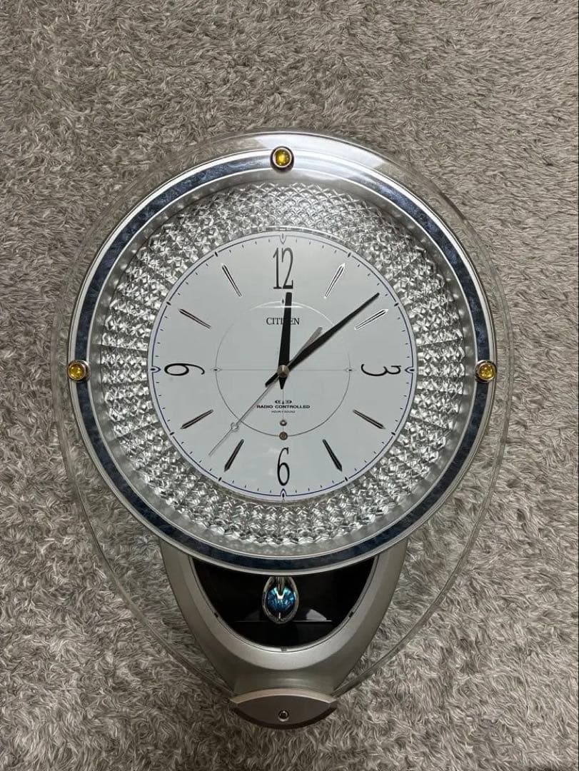 CITIZEN 掛時計 パルミューズシーズン 4MN406 CITIZEN - ジャンク シチズン電波掛け時計4MN406パルミューズシーズン