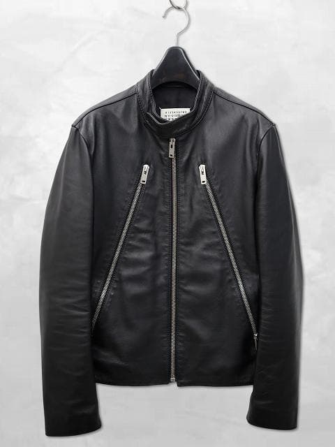 メゾンマルジェラ 14 レザー 5ジップ 8の字 ライダースジャケット 46 エディフィス EDIFICE Maison Margiela(メゾン マルジェラ) 5zip