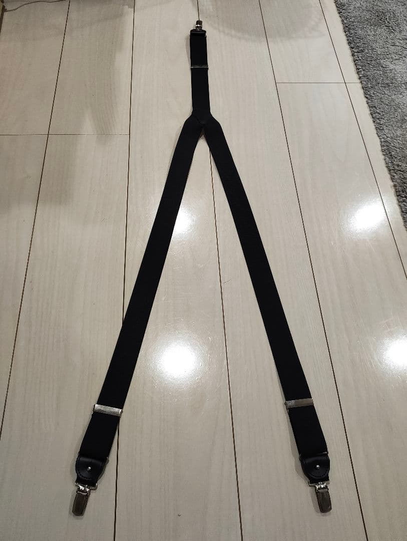  THURSTON アルバートサーストン サスペンダー 黒 Mサイズ albert thurston（アルバートサーストン） サスペンダー ブラック 無地