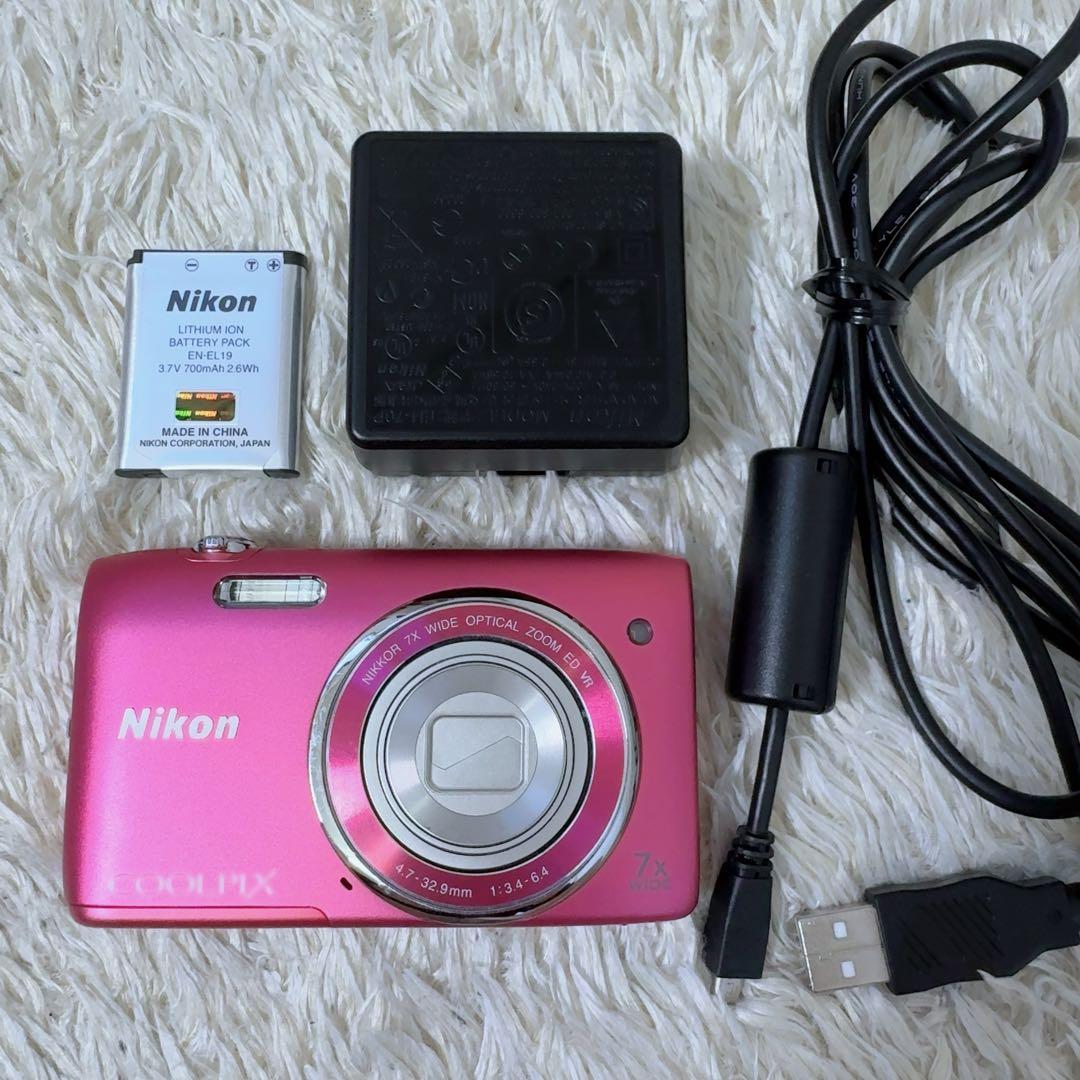 実写美【動作確認済】Nikon COOLPIX S3500 ピンク □ 美品 □ ニコン Nikon COOLPIX S3500 ストロベリーピンク - メルカリ