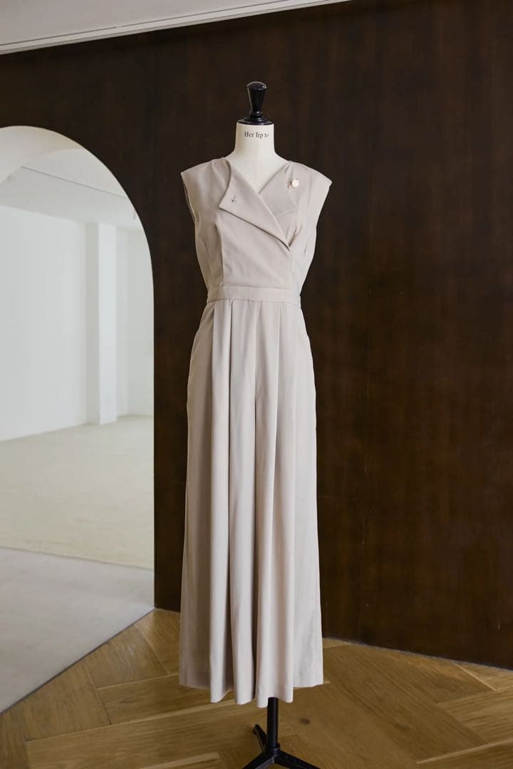 Two-Way Collar Jumpsuit Herlipto honey