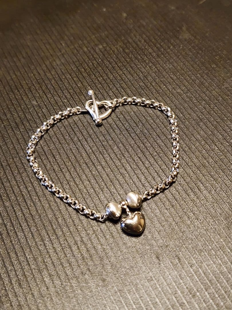 Pt850刻印あり シルバーハートチャームブレスレット 楽天市場】ジルコニア オープンハート チャーム ブレスレット シルバー