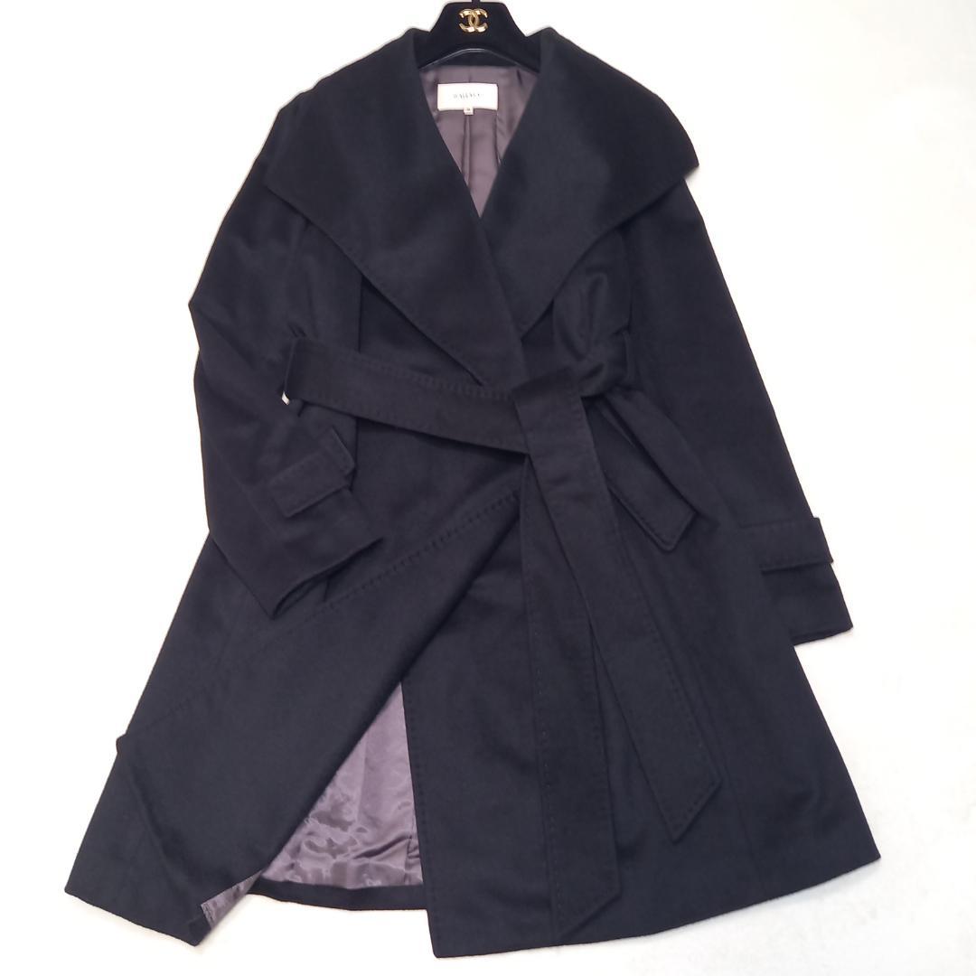 極美品✨ボールジィ×ブレスキ社 ピュアカシミヤ100 ベルテッドコート 38 sankyo shokai（三京商会） カシミヤ コート 100% ステンカラーコート