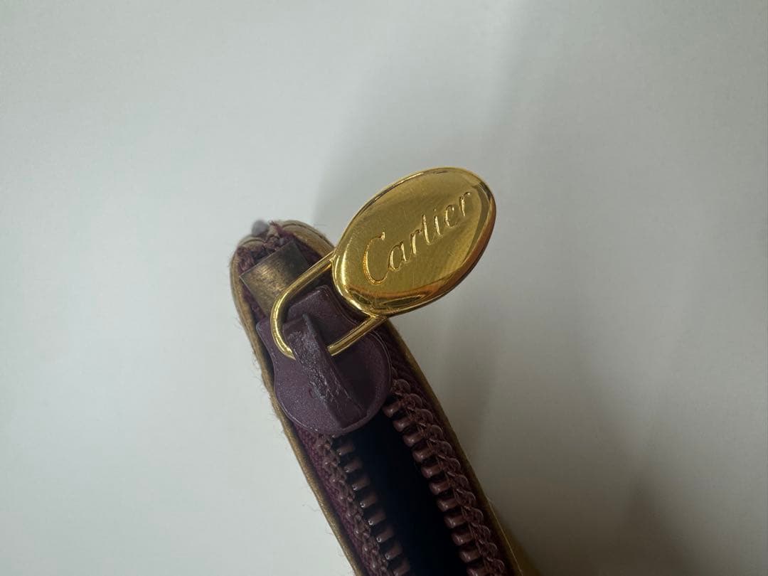 Cartier ブラウン レザーポーチ 箱付き