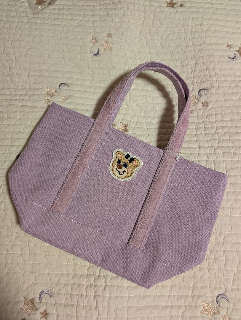 【新品】フェイラー　オールドテディ　ワッペントートバッグ　ペ-ルパ-プル小 オールドテディ＆オールドテディガール ワッペンシリーズ