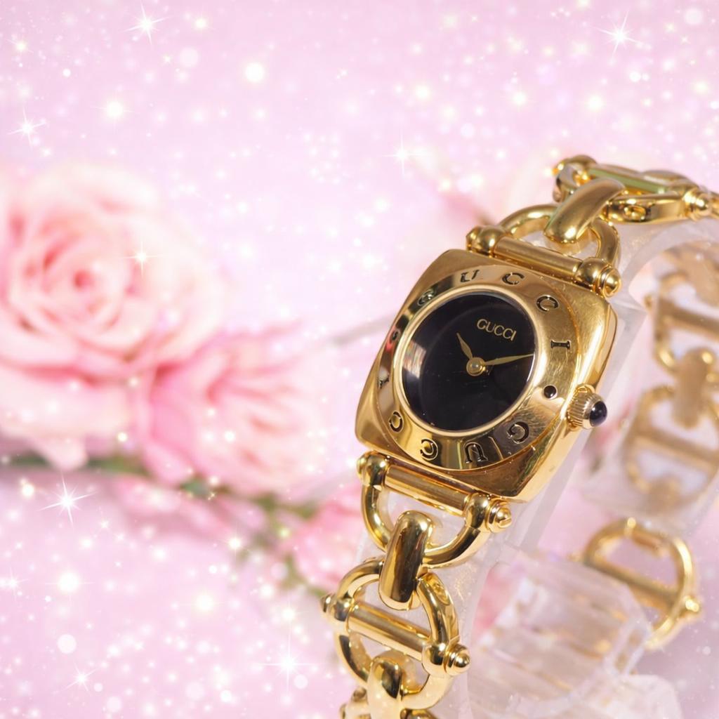 グッチ GUCCI 6400L バングルウォッチ 黒文字盤 腕時計 H673 - メルカリ