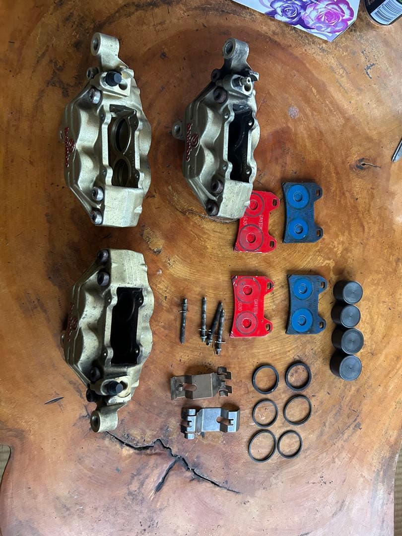 XJR400用 ブレンボキャリパー プロトブレンボ キャリパーサポートBre40mm ZZR400 ZX400 シルバー