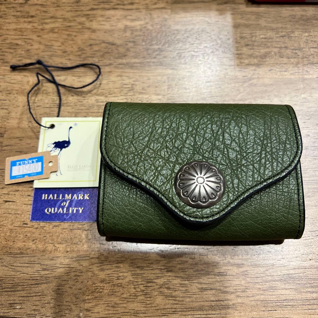 セール　ファニー　ケース 新品未使用　グリーン　オーストリッチ オウレンティ イタリア製ミニマルチケース（ペールピンク・グラス