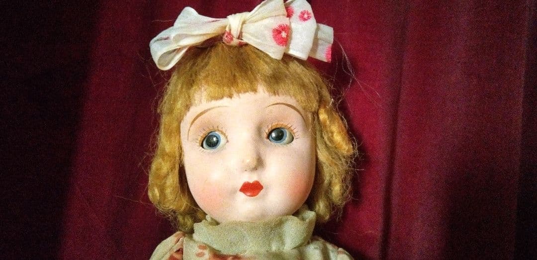 三越ドール　フラーティアイ　大正　昭和　サクラビスク　人形 大正 昭和初期 貴重 サクラビスク16cm 日本人形 抱き人形 ベビー