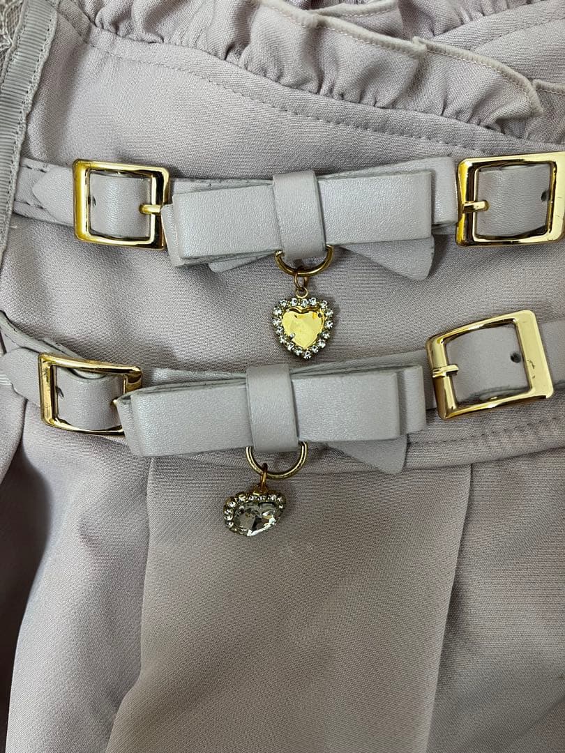 リズリサ 2連リボンベルトスカパン ピンク - メルカリ