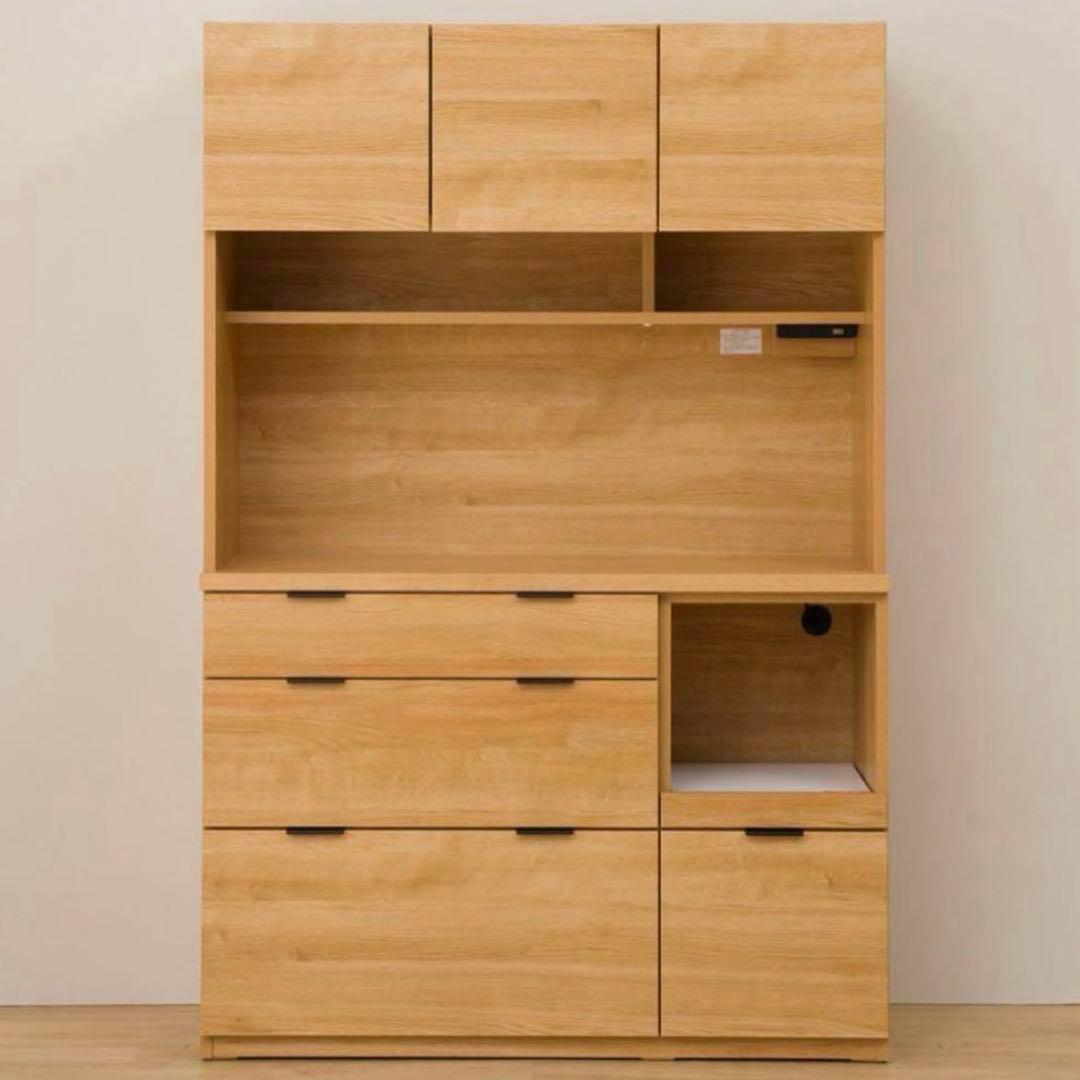 【MAMI】ニトリ　エトナ　食器棚 ニトリ（NITORI） ダイニングボード(エトナ60DB WH/SI) ニトリ期間限定