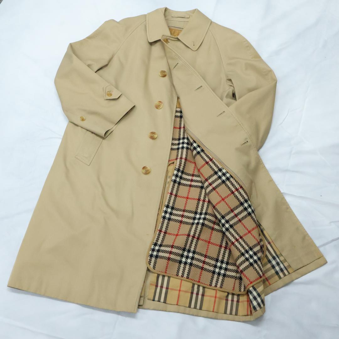 バーバリー ステンカラーコート ノバチェック ライナー付 Sサイズ ベージュ 中古・古着通販】Burberry's (バーバリー) ノバチェックライナー付
