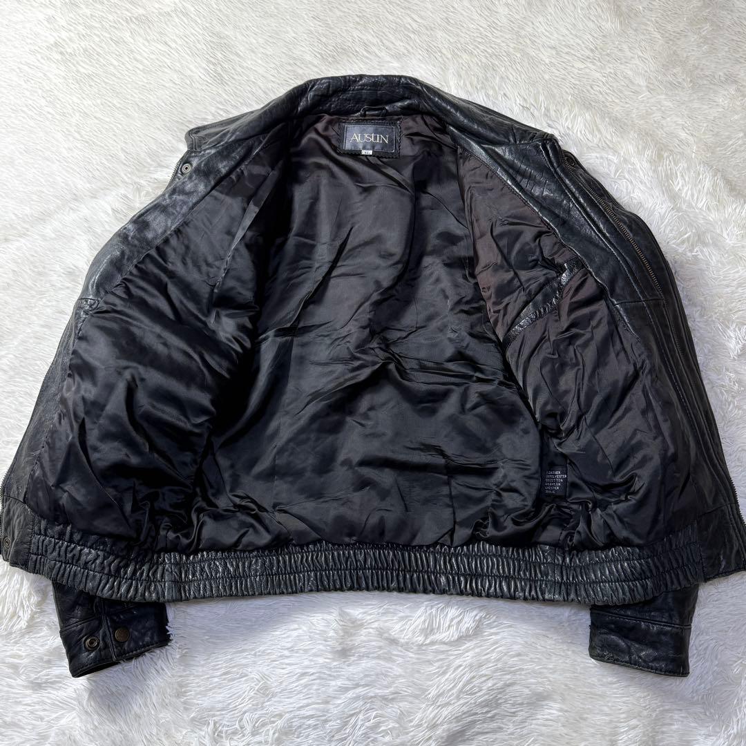 90s】A-2 ブラックレザー フライトジャケット L 超短丈 牛革 - メルカリ