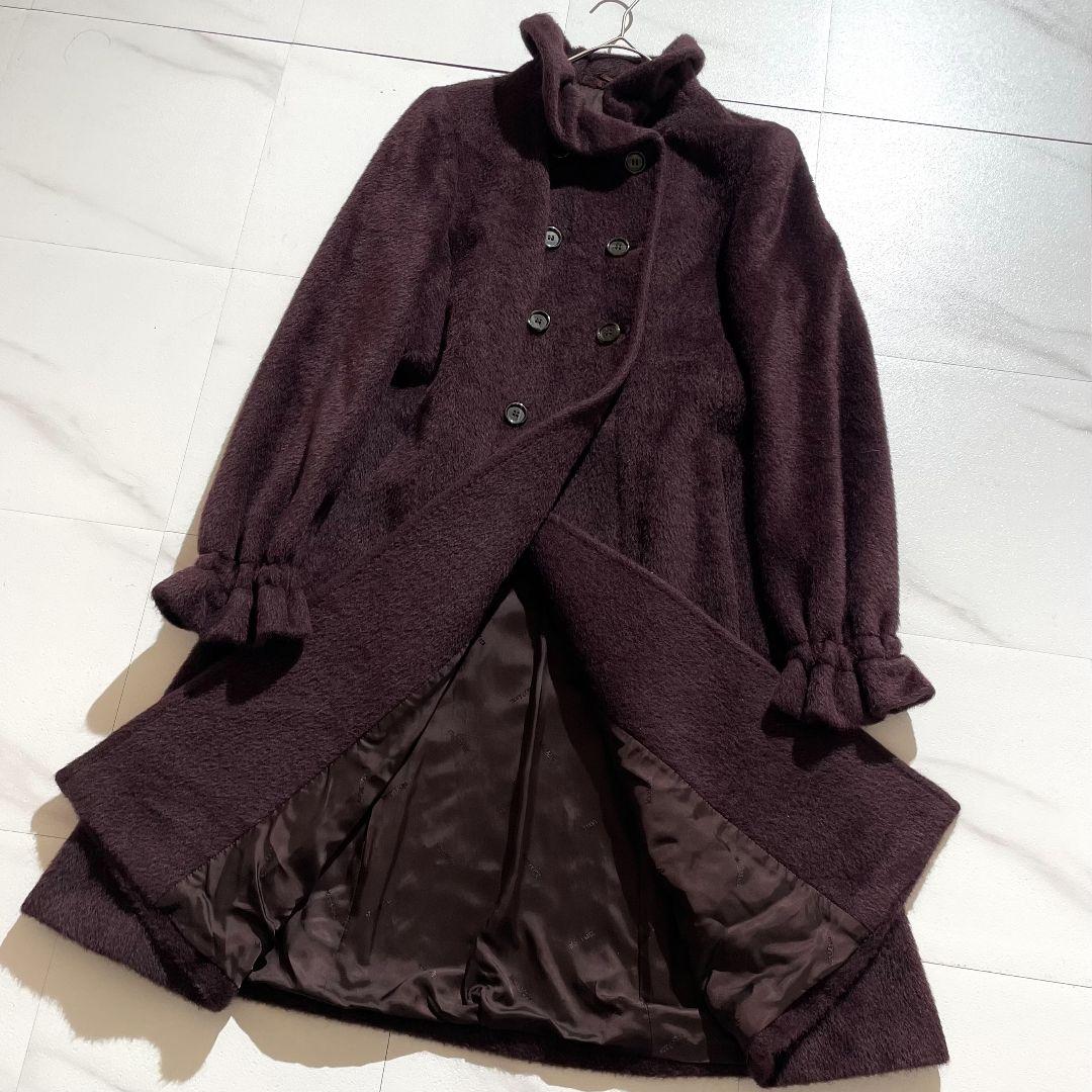 極美品 MaxMara 白タグ近年モデル アルパカシャギー ロングコート 40 Max Mara - マックスマーラ Max Mara コート 白タグ ロングコート